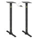 A pair of FLAT Tech black metal end table bases.