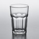 A Pasabahce Casablanca clear glass on a white surface.