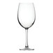 A close-up of a Nude Reserva wine glass with a stem.