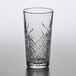 A Pasabahce highball glass with a diamond pattern.