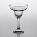 A clear Pasabahce Capri margarita glass with a stem.