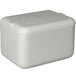 A white styrofoam insulated cooler with holes in it.