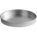 A round silver Choice aluminum cake pan.