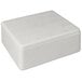 An insulated white foam cooler with a white lid.