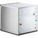 A white rectangular Scotsman water cooled ice machine with a red button.