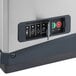 A Scotsman Prodigy Plus water cooled nugget ice machine on a stainless steel counter.