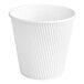 A white Choice paper hot cup with a ribbed surface.