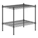 A Regency black metal wire shelving kit with 2 shelves.