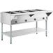 A ServIt stainless steel electric steam table with an undershelf.