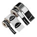 A roll of black TamperSafe labels with customizable text on a white background.