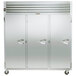 The left white door on a Traulsen G Series reach-in refrigerator.