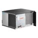 A grey and black rectangular Manitowoc Indigo NXT air cooled ice machine with a black cover.