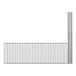 A row of black metal grids with metal bars.