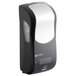 A black and white San Jamar Summit Rely automatic hand soap, sanitizer, and lotion dispenser.