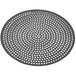 An American Metalcraft hard coat anodized aluminum round pizza disk with holes.