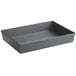 An American Metalcraft hard coat anodized aluminum rectangular pizza pan with a gray finish.