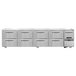 The open drawers of a stainless steel Continental Refrigerator undercounter refrigerator.