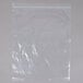 A clear plastic bag on a white background.