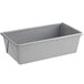 A rectangular grey metal Baker's Mark bread loaf pan.