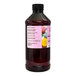 A close up of a 16 fl. oz. bottle of LorAnn Maple Bakery Emulsion with a pink and black label.