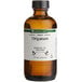 A brown LorAnn Oils bottle with a white label for 4 fl. oz. of All-Natural Oregano Super Strength Flavor.