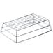 An American Metalcraft chrome rectangular grid basket with a metal handle.