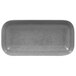 A grey rectangular RAK Porcelain dish with a white background.