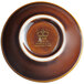A brown RAK Porcelain butter dish with a white rim.