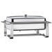 A Hepp by Bauscher stainless steel rectangular chafer with a lid.
