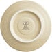 A white porcelain saucer with a white rim.