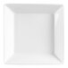 A square white porcelain bowl with a square edge.