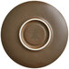 A brown RAK Porcelain saucer with a small white rim.