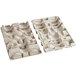 A white molded fiber wine shipper tray for 3 bottles.