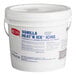 A white Rich's pail of vanilla icing with blue text.