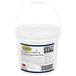 A white plastic bucket with a handle.