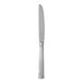 A Fortessa Doria stainless steel table knife with a solid handle.