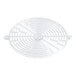 A white plastic grid with holes on a white background.