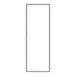 A silver rectangular gasket with a white background.