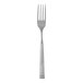 A Fortessa Doria stainless steel salad/dessert fork with a silver handle.