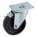 A Continental Refrigerator black and metal plate caster wheel.