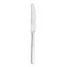 A Fortessa Spada stainless steel table knife with a solid silver handle.