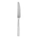 a silver knife on a white background