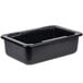 A Carlisle black plastic Coldmaster food pan holder on a counter.