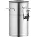 An Avantco stainless steel iced tea dispenser with a black handle.