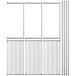 A Regency chrome wire shelving rack with three shelves and metal rods.