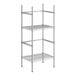 A Regency chrome wire shelving unit with two shelves.