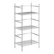 A Regency chrome wire shelving unit with three shelves.