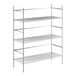 A Regency chrome wire shelving unit with three shelves.