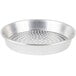 An American Metalcraft silver aluminum round pan with holes.