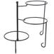 An American Metalcraft Ironworks three-tier display stand in black metal.